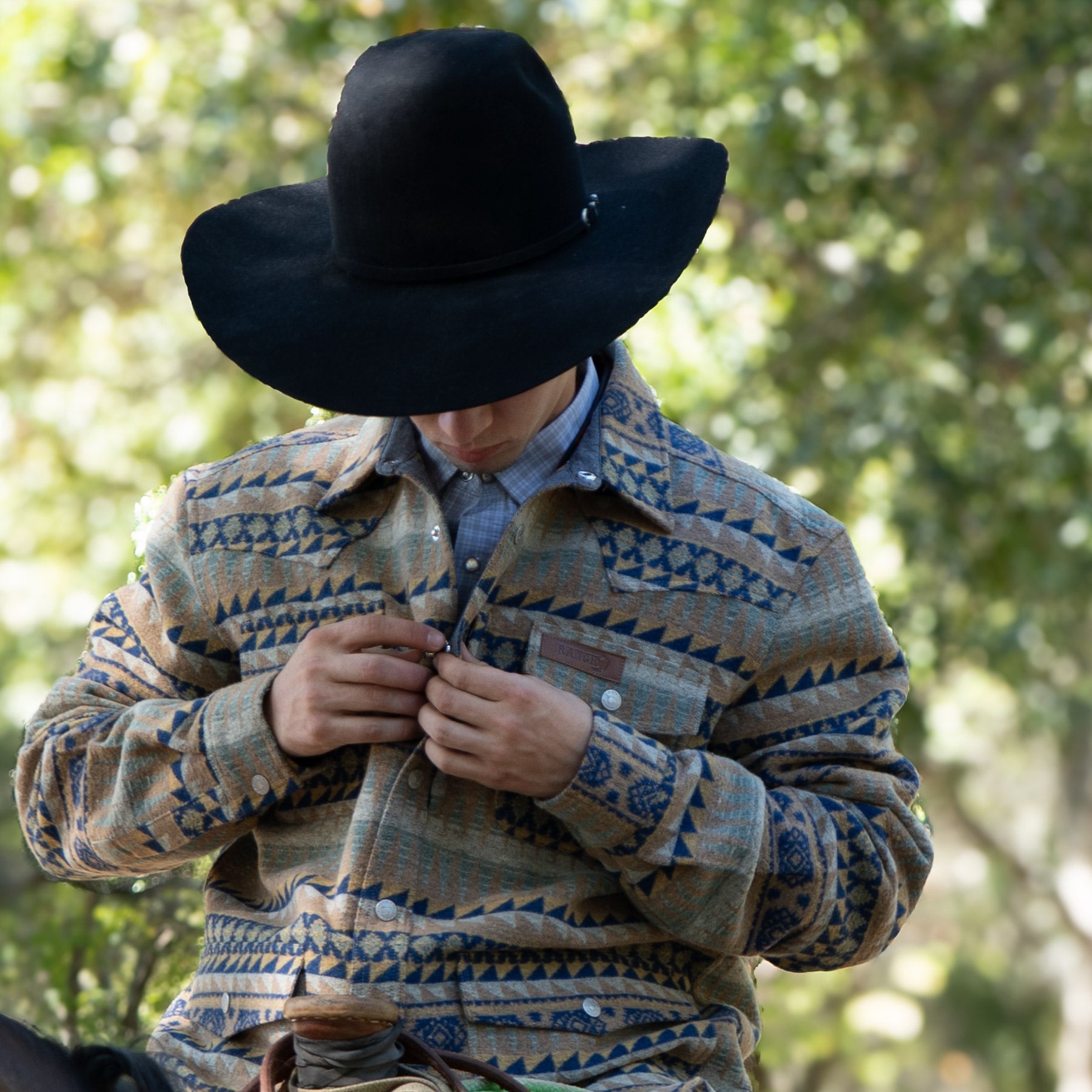 Lazy J Men's Aztec Print Jacket - Brown – Lazy J Ranch Wear