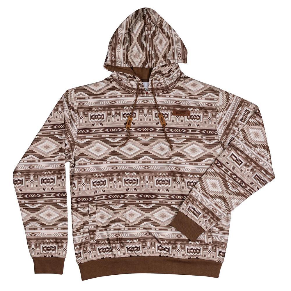 Lazy J Ranch Aztec Long Sleeve Hoodie - Brown – Lazy J Ranch Wear