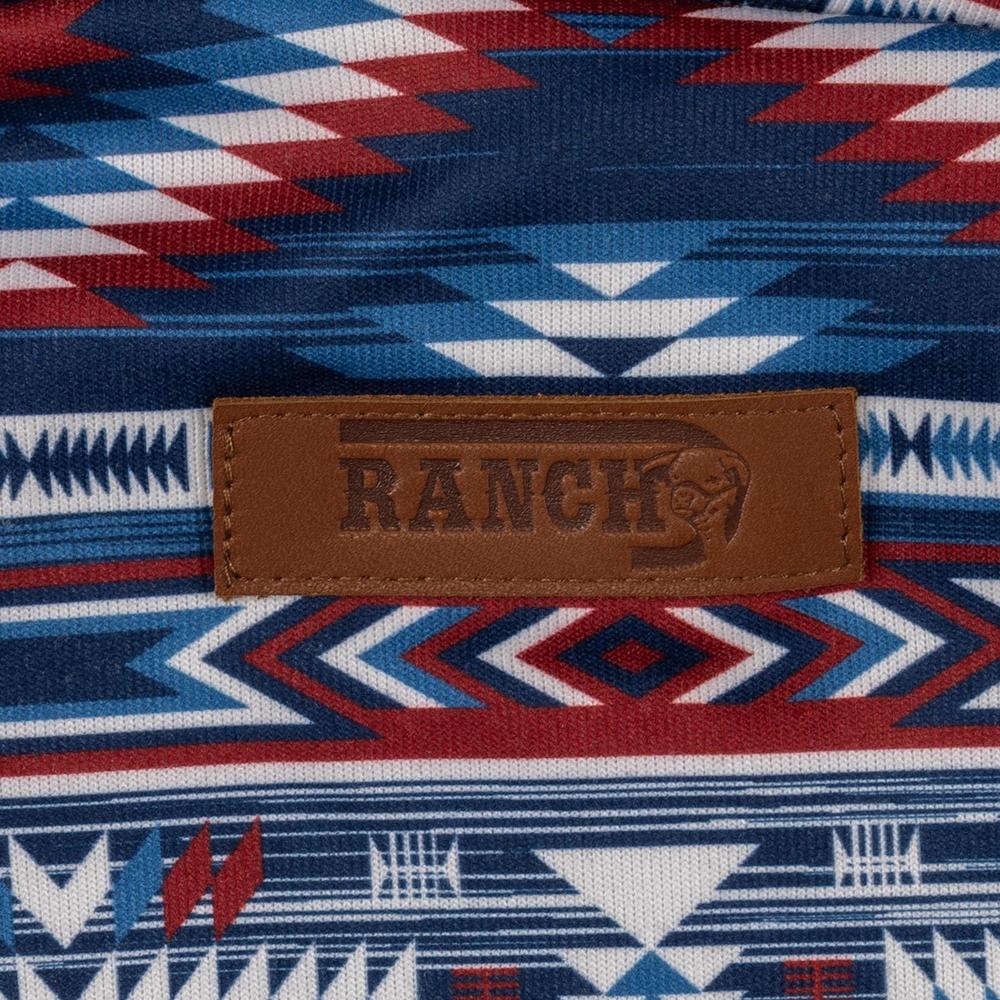 Lazy J Ranch Aztec Print Long Sleeve Hoodie - Grey-Lazy J Ranch Wear