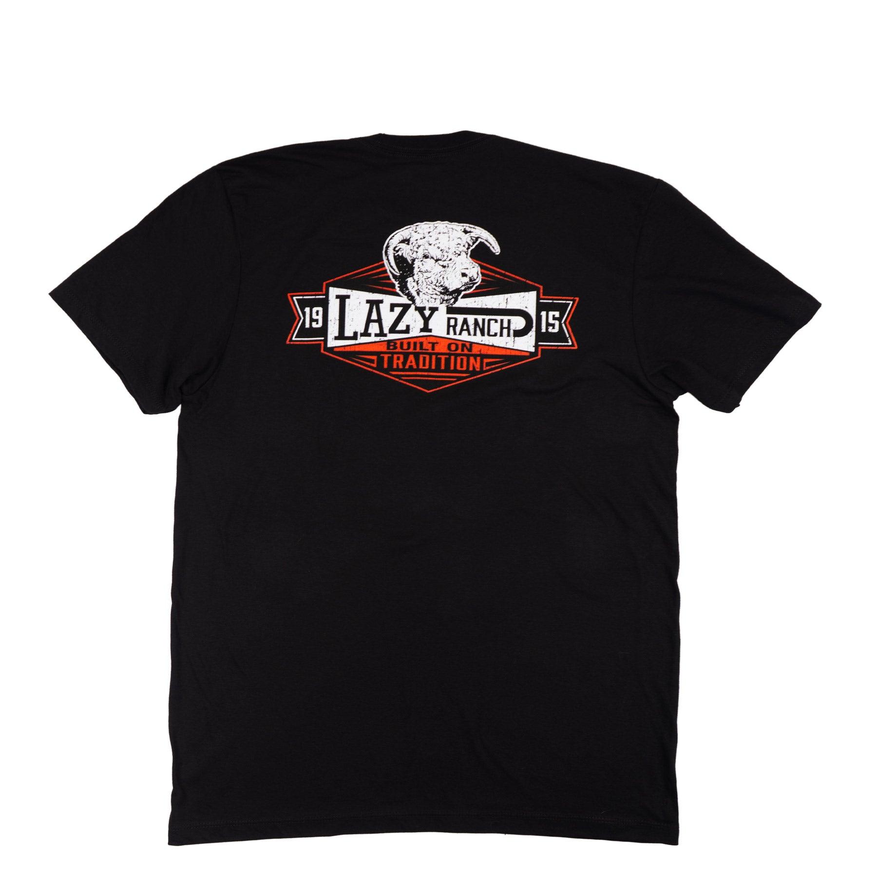Lazy J Ranch Black Domino Short Sleeve T-Shirt - Black – Lazy J 