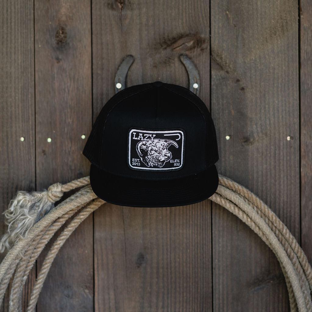 Lazy J Ranch Black Elevation Classic Five Panel Trucker Hat-Lazy J Ranch Wear