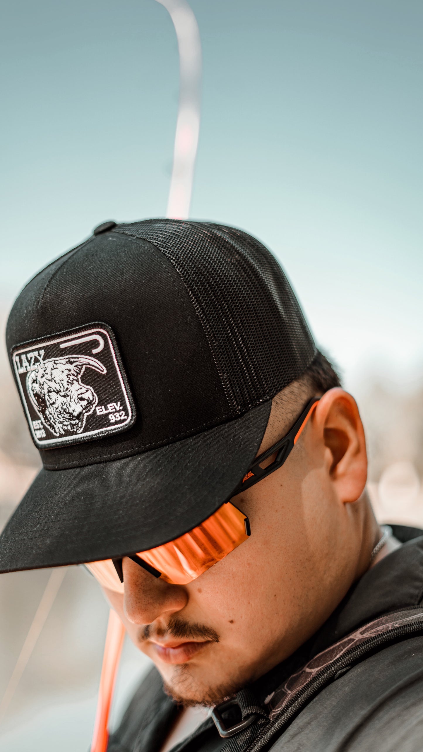 Lazy J Ranch Black Elevation Classic Five Panel Trucker Hat-Lazy J Ranch Wear