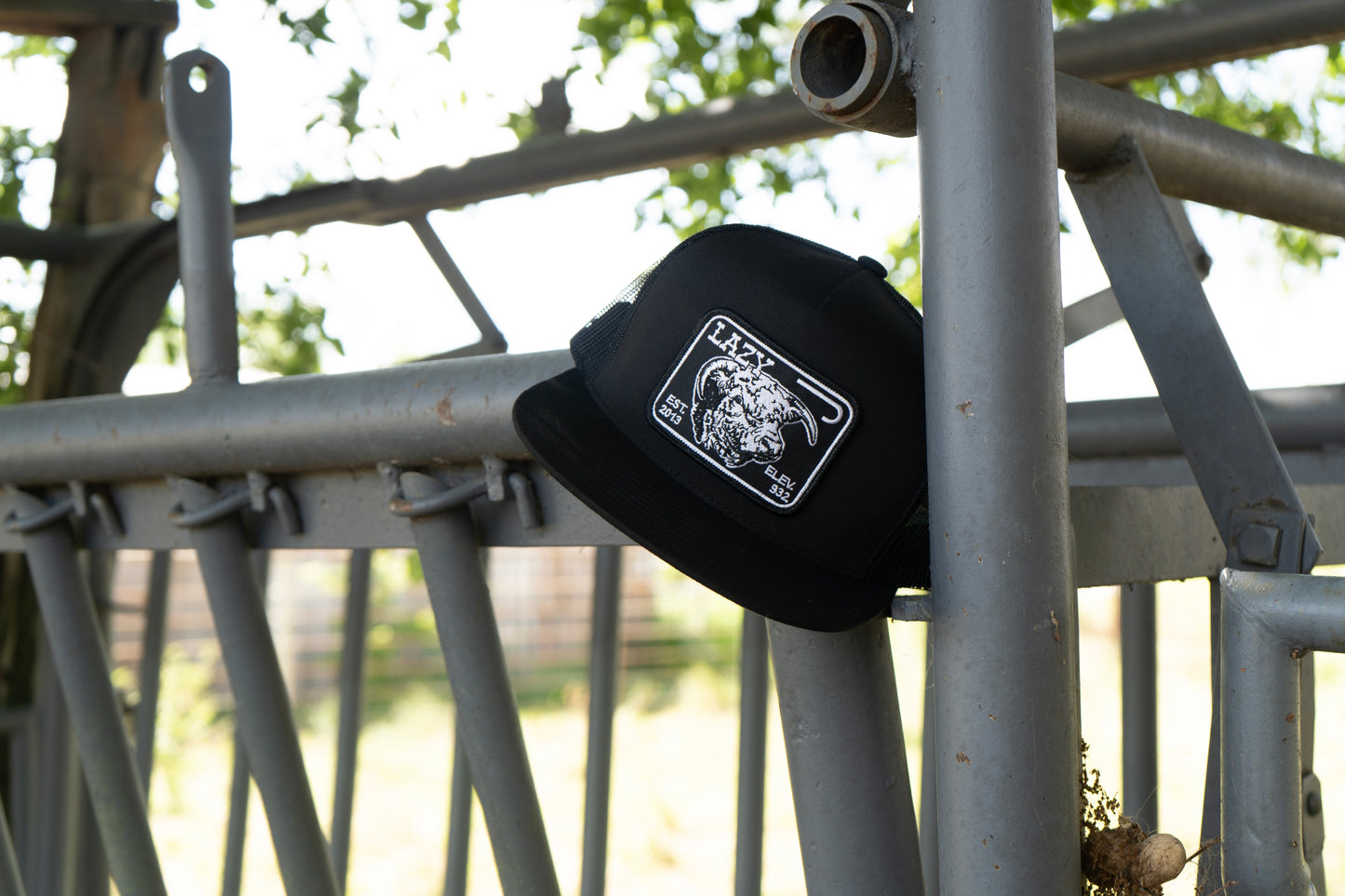 Lazy J Ranch Black Elevation Classic Five Panel Trucker Hat-Lazy J Ranch Wear