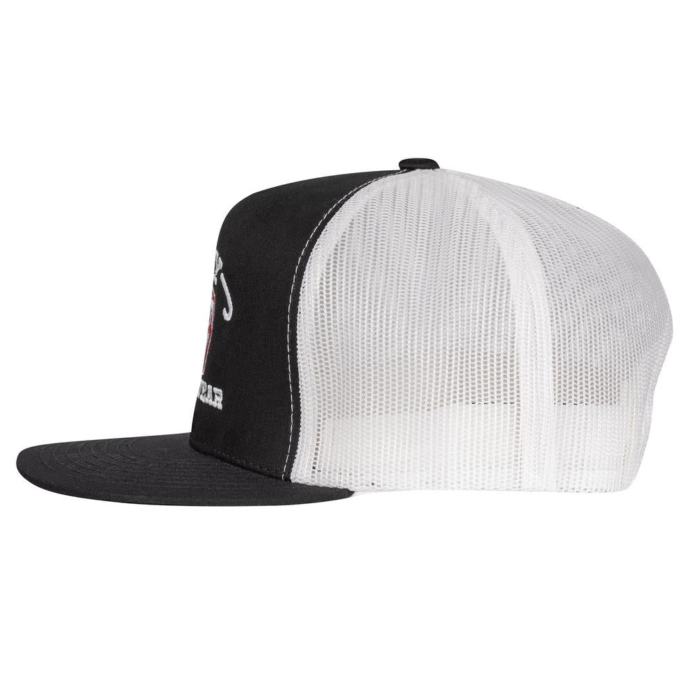 Lazy J Ranch Black & White Embroidered Show Time Classic Five Panel Trucker Hat-Lazy J Ranch Wear