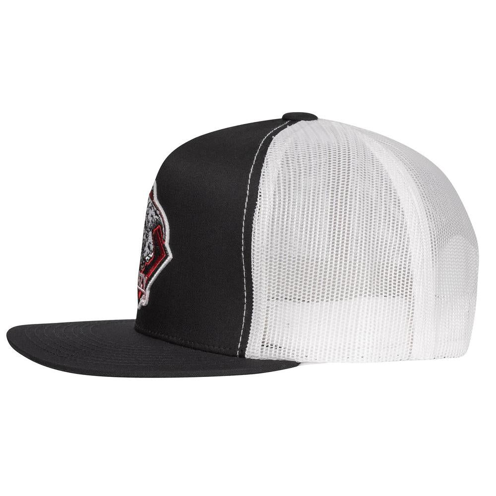 Lazy J Ranch Black & White Red Diamond Hereford Classic Five Panel Trucker Hat-Lazy J Ranch Wear