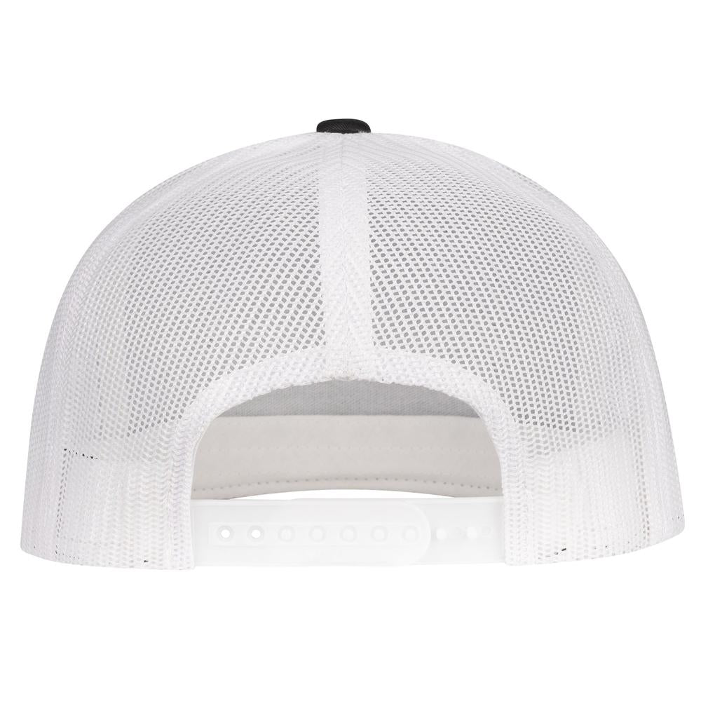 Lazy J Ranch Black & White Skull & Flowers Classic Five Panel Trucker Hat-Lazy J Ranch Wear