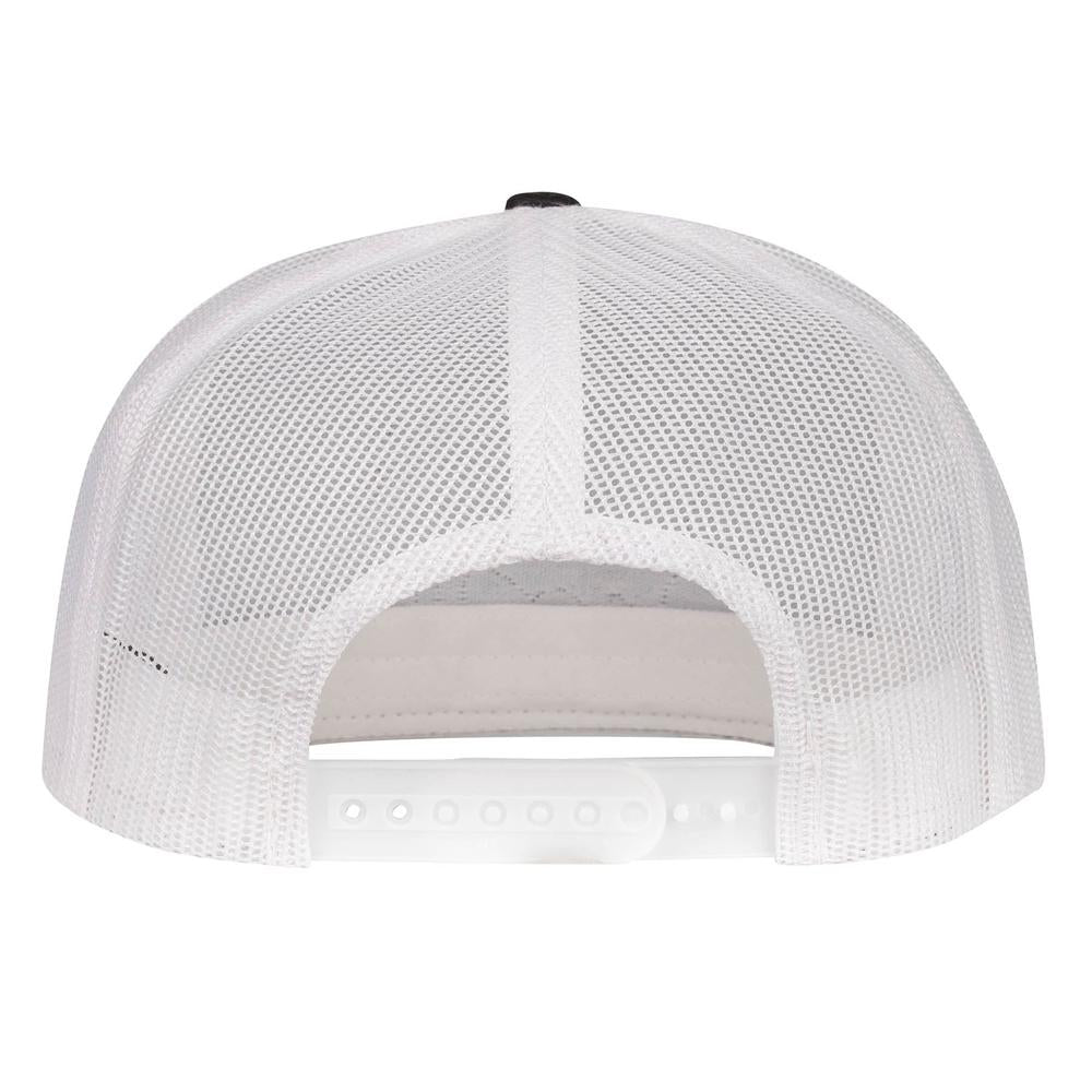 Lazy J Ranch Black & White Sunrise Bull Classic Five Panel Trucker Hat-Lazy J Ranch Wear