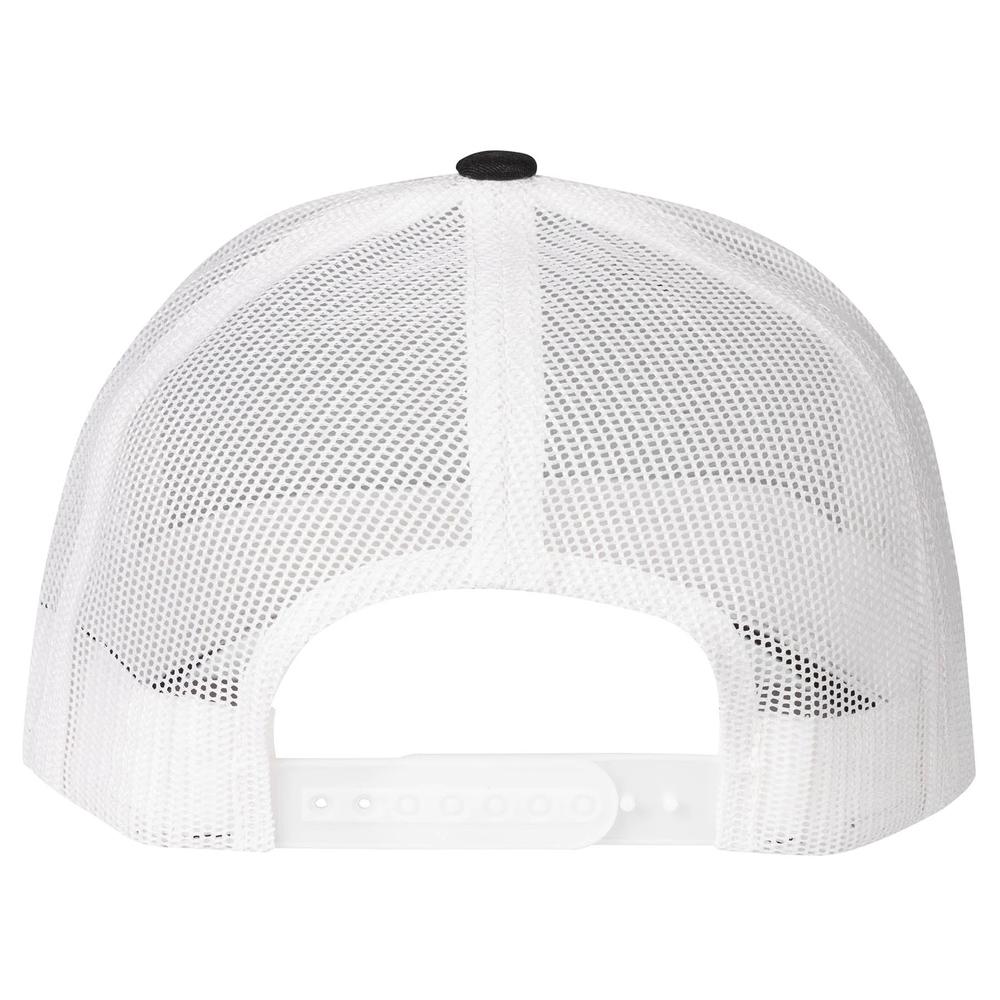 Lazy J Ranch Black & White Willow Cattle Headquarters Mid Profile Trucker Hat-Lazy J Ranch Wear