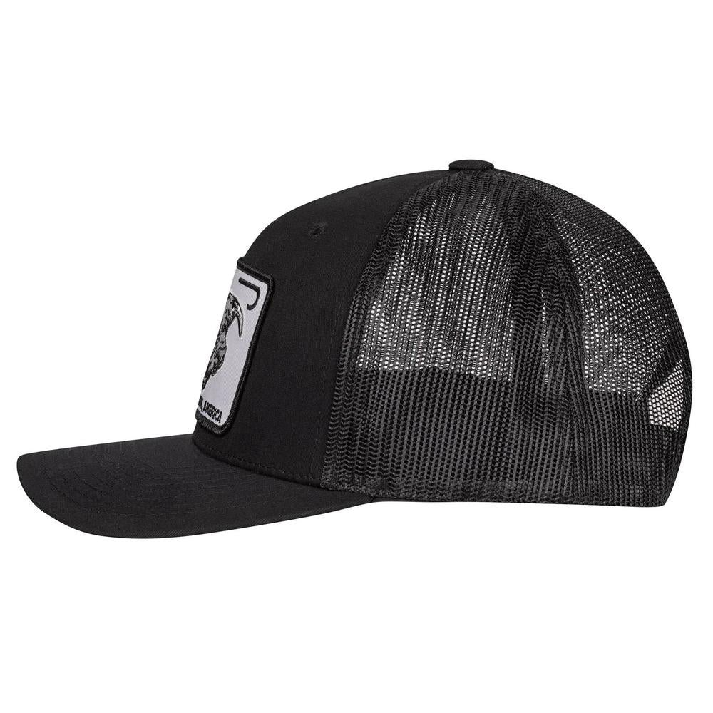 Lazy J Ranch Black Willow Cattle Headquarters Mid Profile Trucker Hat-Lazy J Ranch Wear
