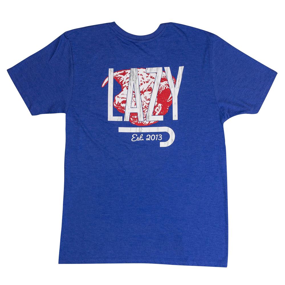 Lazy J Ranch Bully Hereford Short Sleeve T-Shirt - Royal Blue-Lazy J Ranch Wear