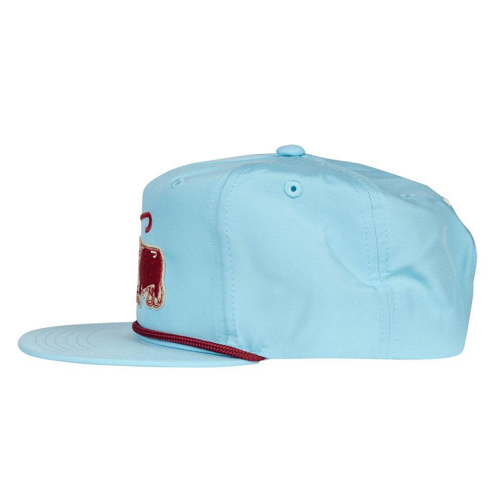 Lazy J Ranch Carolina Blue Red Premium Ranch Rope Trucker Hat-Lazy J Ranch Wear