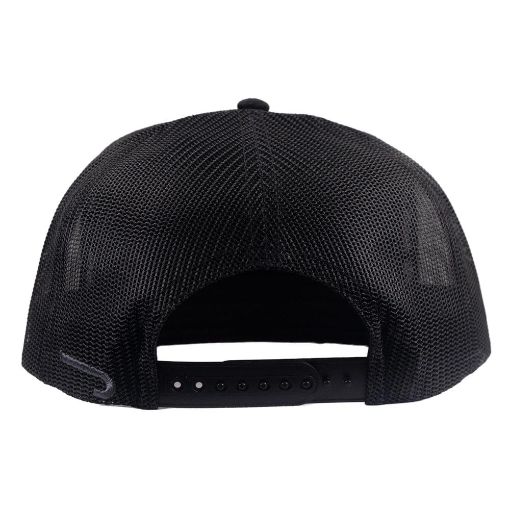 Lazy J Ranch Charcoal Grey & Black Red Cowpoke Classic Five Panel Trucker Hat-Lazy J Ranch Wear