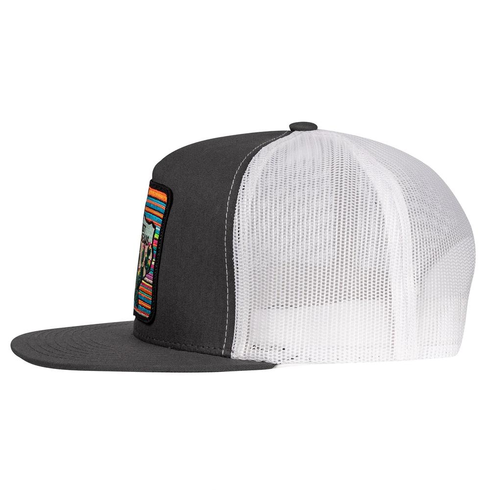 Lazy J Ranch Charcoal Grey & White Home Sweet Texas Classic Five Panel Trucker Hat-Lazy J Ranch Wear