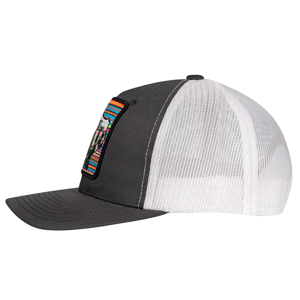 Lazy J Ranch Charcoal Grey & White Home Sweet Texas Mid Profile Trucker Hat-Lazy J Ranch Wear