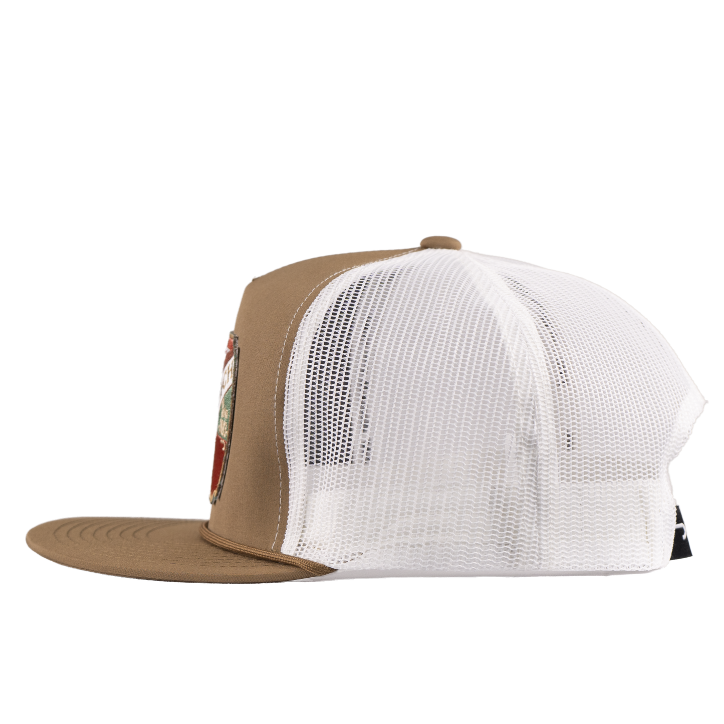 Lazy J Ranch Coyote Brown & White Desert Show Time Classic Rope Trucker Hat-Lazy J Ranch Wear