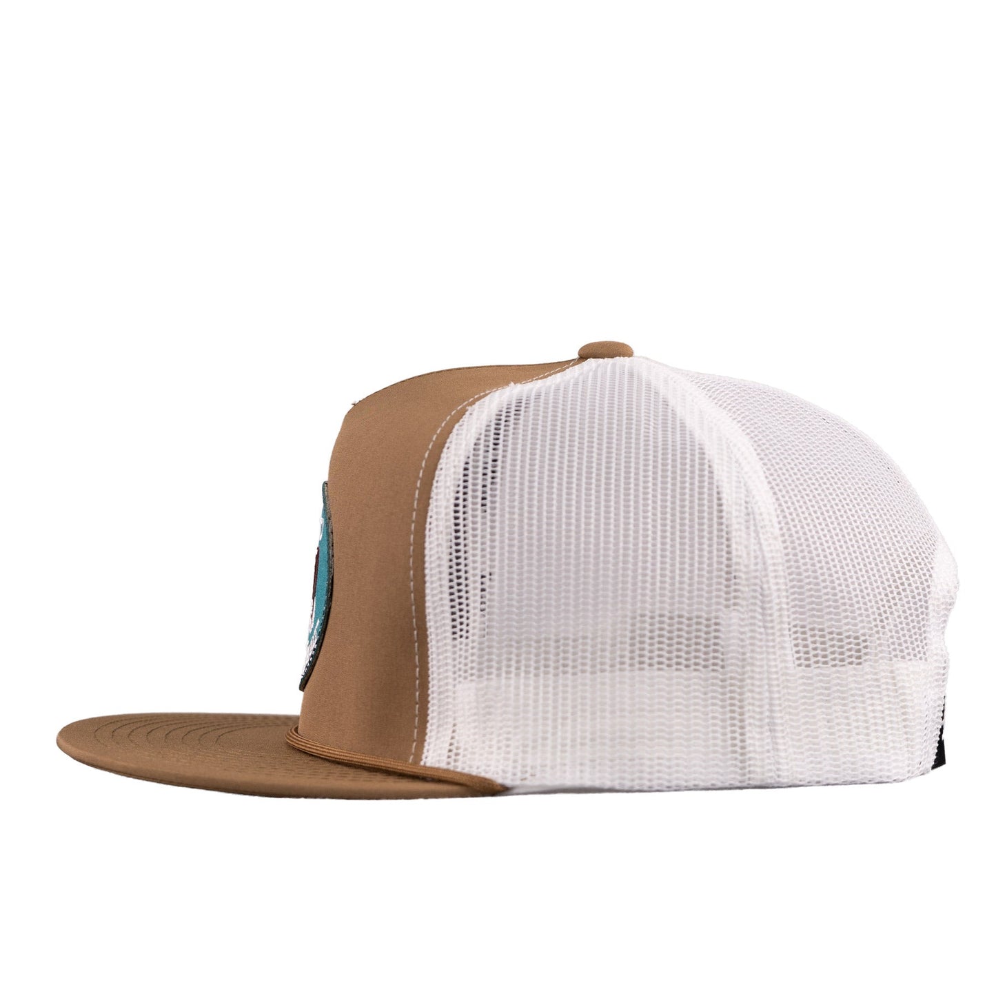 Lazy J Ranch Coyote Brown & White Original Buckle Classic Rope Trucker Hat-Lazy J Ranch Wear