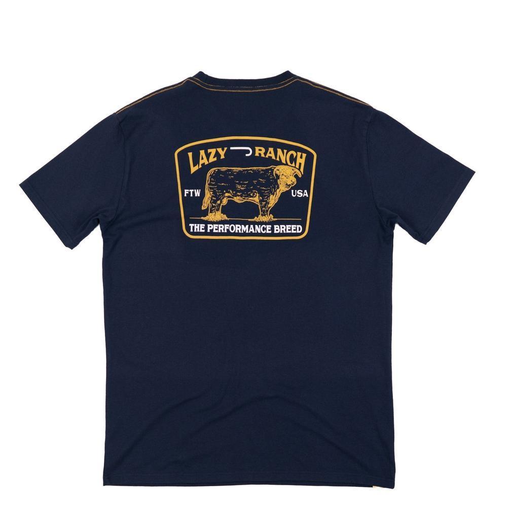Lazy J Ranch El Jefe Short Sleeve T-Shirt - Navy-Lazy J Ranch Wear