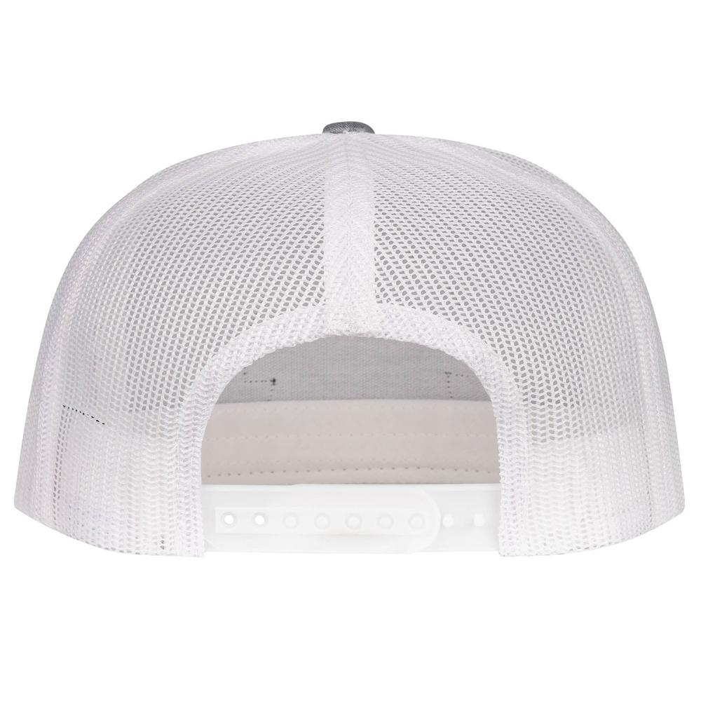 Lazy J Ranch Heather Grey & White Black Arrowhead Classic Five Panel Trucker Hat-Lazy J Ranch Wear