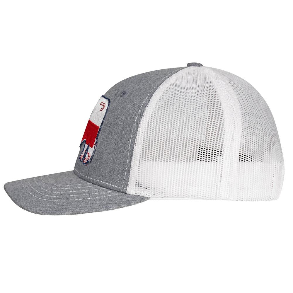Lazy J Ranch Heather Grey & White Texas Flag Bull Youth Hat