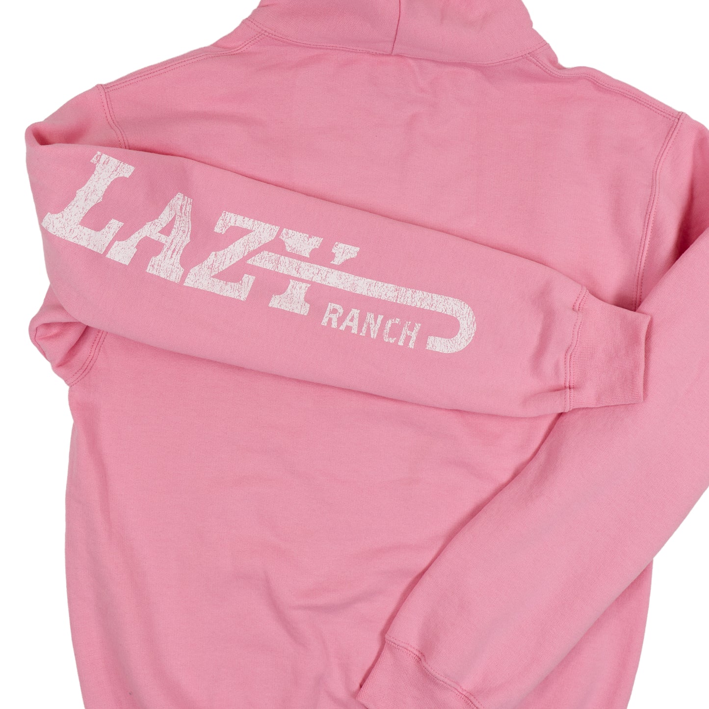 Lazy J Ranch Iron Horn Long Sleeve Hoodie - Pink-Lazy J Ranch Wear