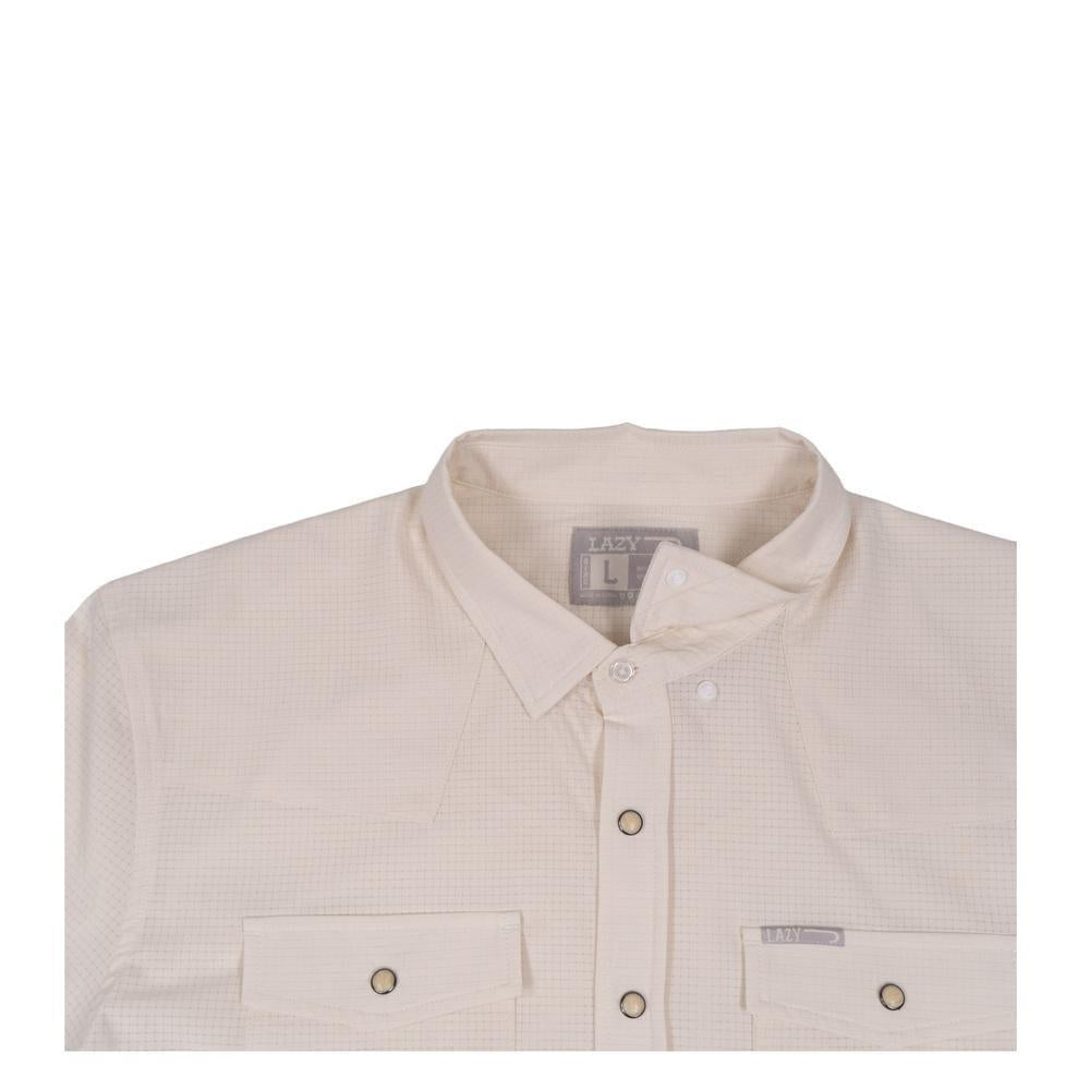 Lazy J Ranch Men's Airflow Pearl Snap Short Sleeve Shirt - Off