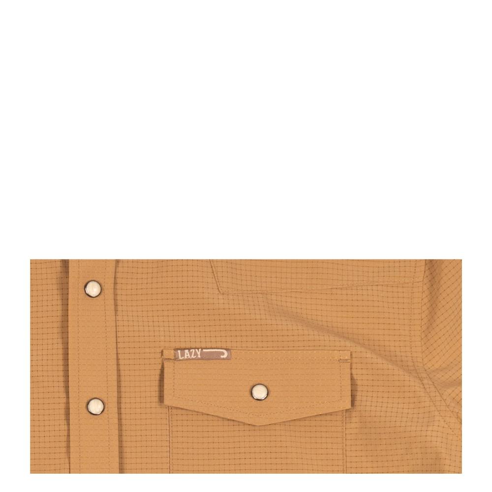 Lazy J Ranch Men's Airflow Pearl Snap Short Sleeve Shirt - Tan