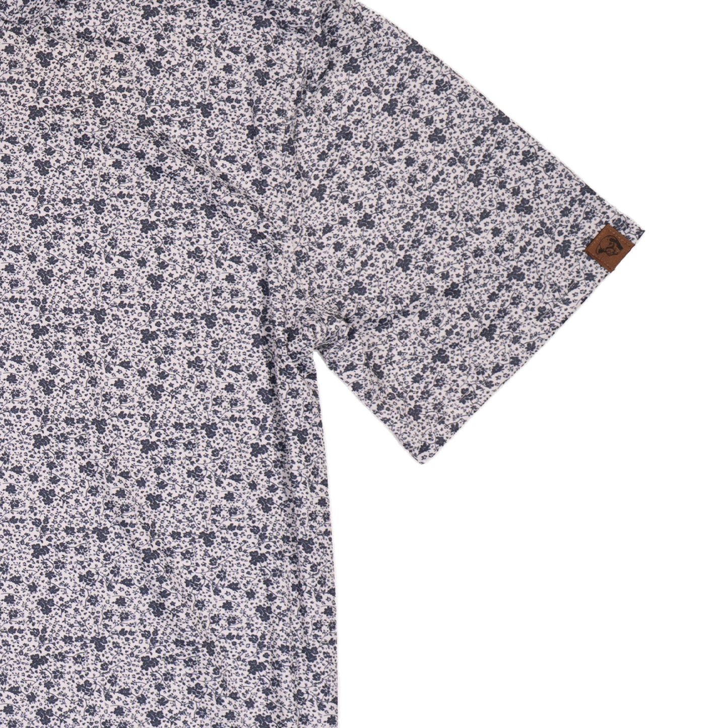Lazy J Ranch Men's Floral Print Performance Polo Shirt - White-Lazy J Ranch Wear
