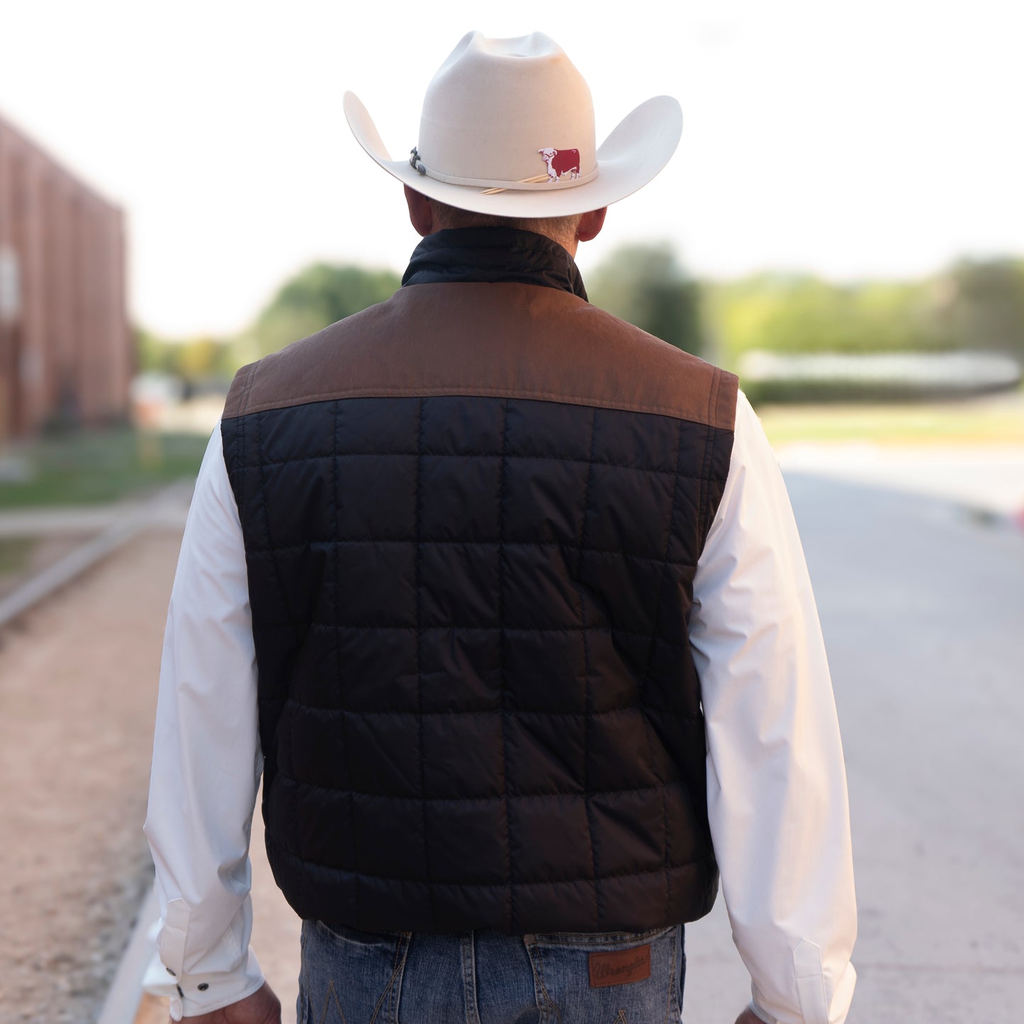 Lazy J Ranch Men's Lightweight Relaxed Fit Vest - Brown-Lazy J Ranch Wear