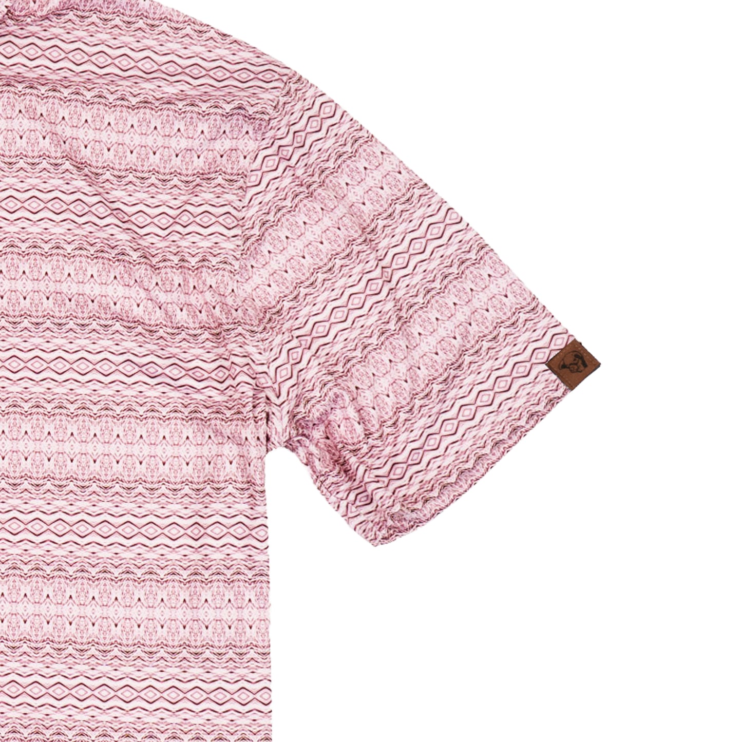 Lazy J Ranch Men's Navajo Print Performance Polo Shirt - Plum-Lazy J Ranch Wear