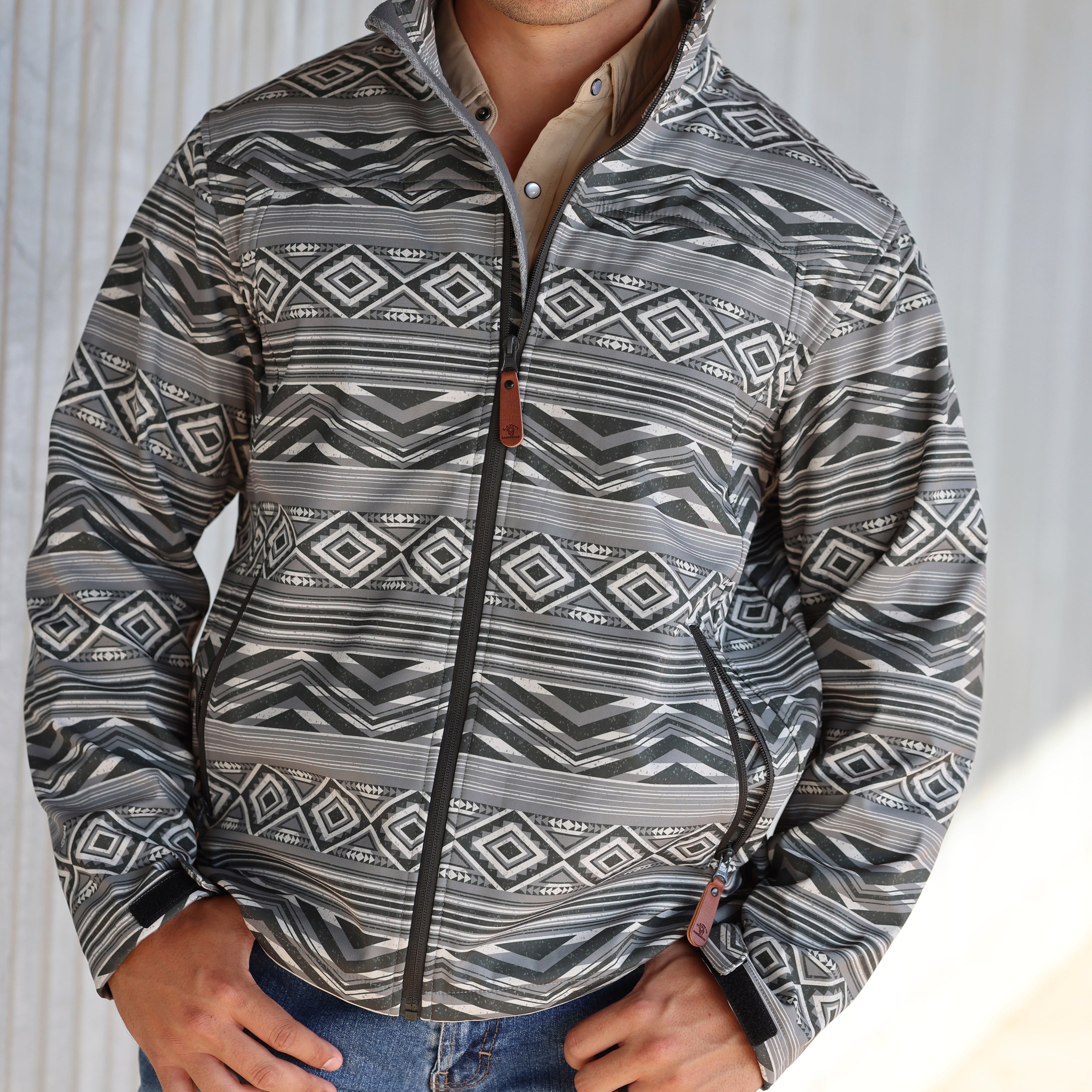 Lazy J Ranch Men's Print Bonded Jacket - Grey – Lazy J Ranch