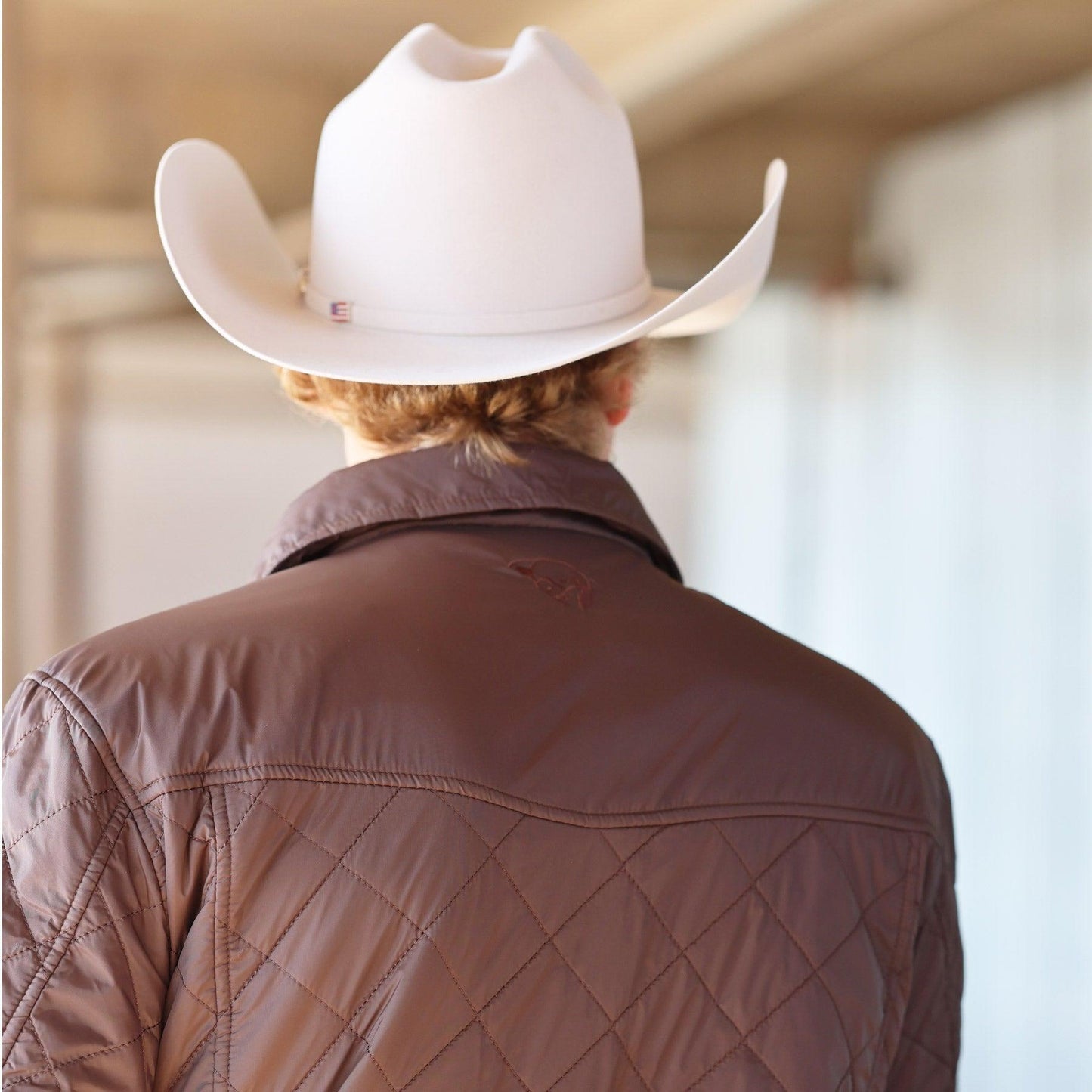 Lazy J Ranch Men's Quilted Poly Fill Jacket - Chocolate-Lazy J Ranch Wear