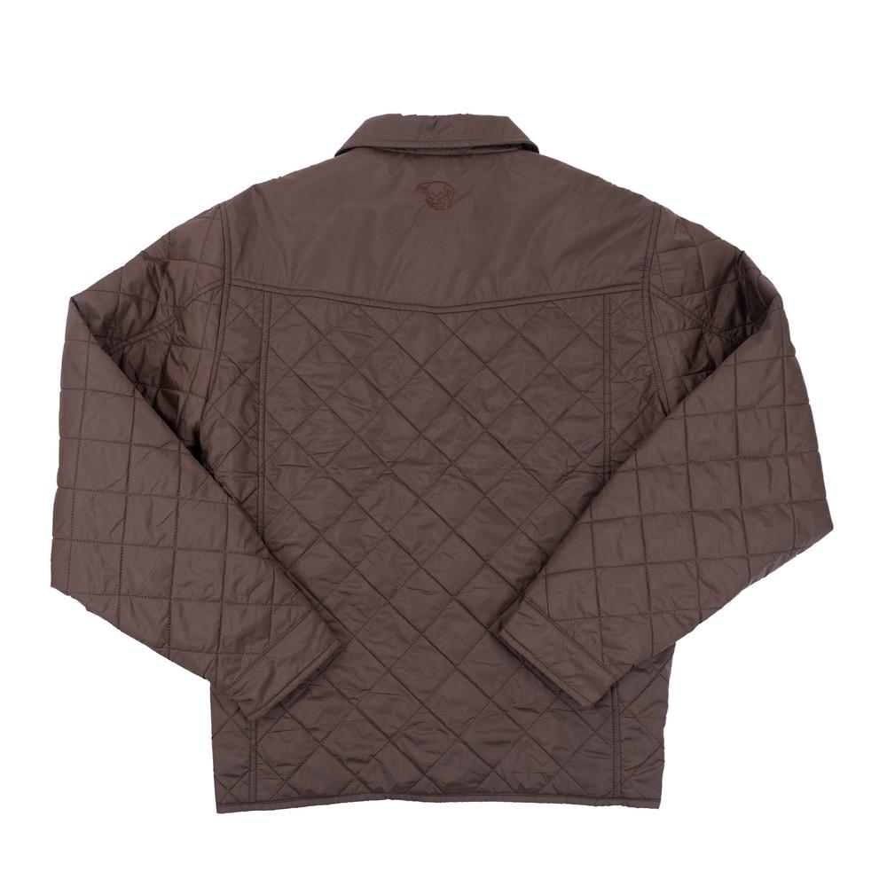Lazy J Ranch Men's Quilted Poly Fill Jacket - Chocolate-Lazy J Ranch Wear