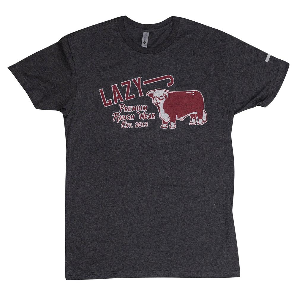 Lazy J Ranch Premium Ranch Wear T-Shirt - Charcoal Grey-Lazy J Ranch Wear