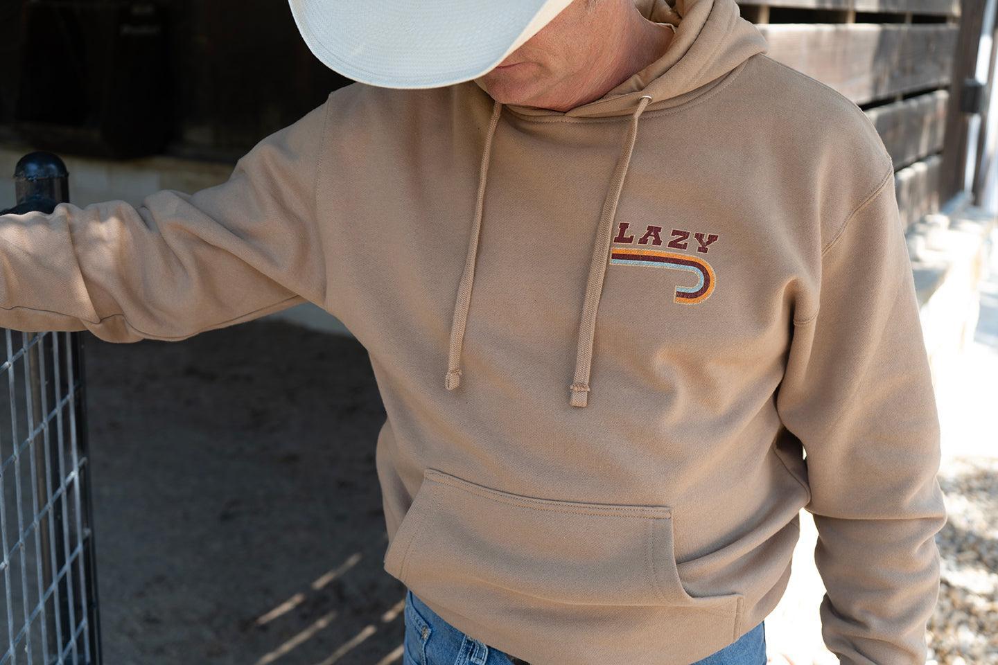 Lazy J Ranch Redford Long Sleeve Hoodie - Tan-Lazy J Ranch Wear