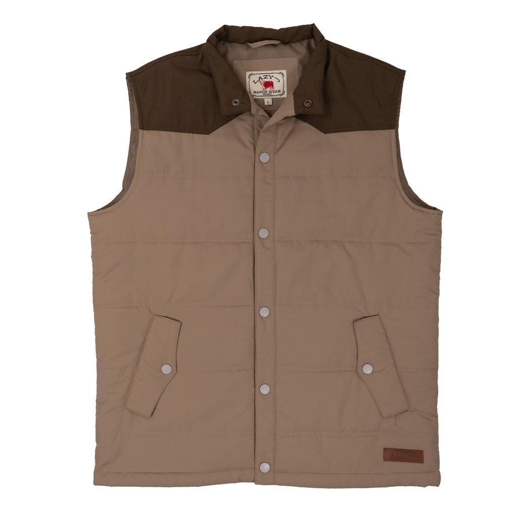 Lazy J Ranch Retro Arena Vest - Brown-Lazy J Ranch Wear