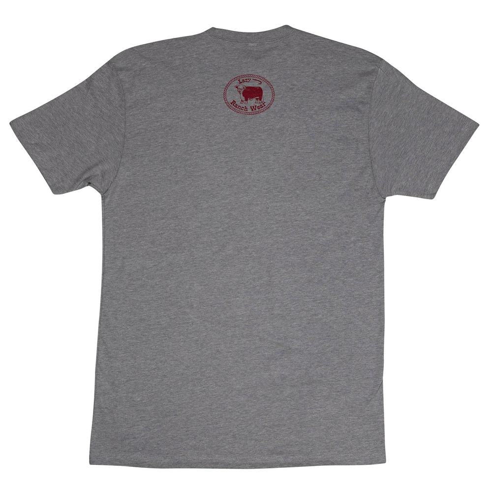 Lazy J Ranch Santa Fe Aztec T-Shirt - Light Grey-Lazy J Ranch Wear