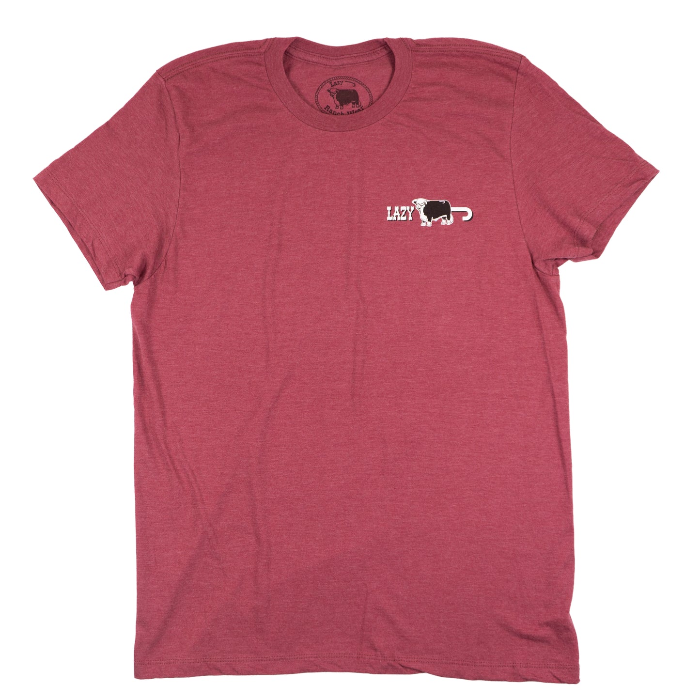 Lazy J Ranch Smokeless Short Sleeve T-Shirt - Red-Lazy J Ranch Wear