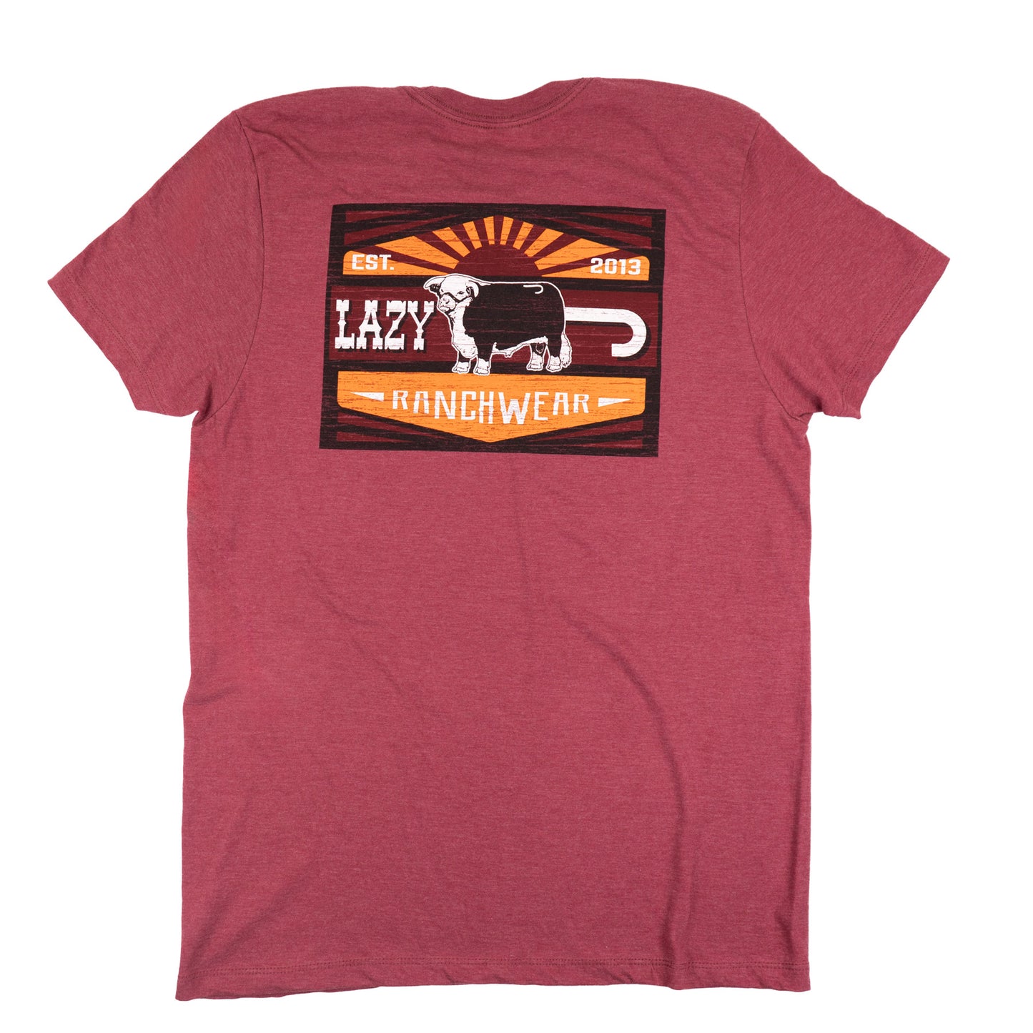 Lazy J Ranch Smokeless Short Sleeve T-Shirt - Red-Lazy J Ranch Wear