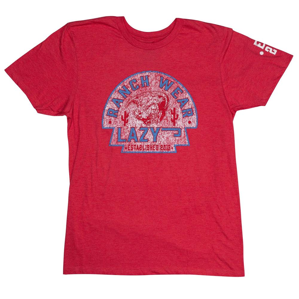 Lazy J Ranch TRW Arrowhead T-Shirt - Heather Red-Lazy J Ranch Wear