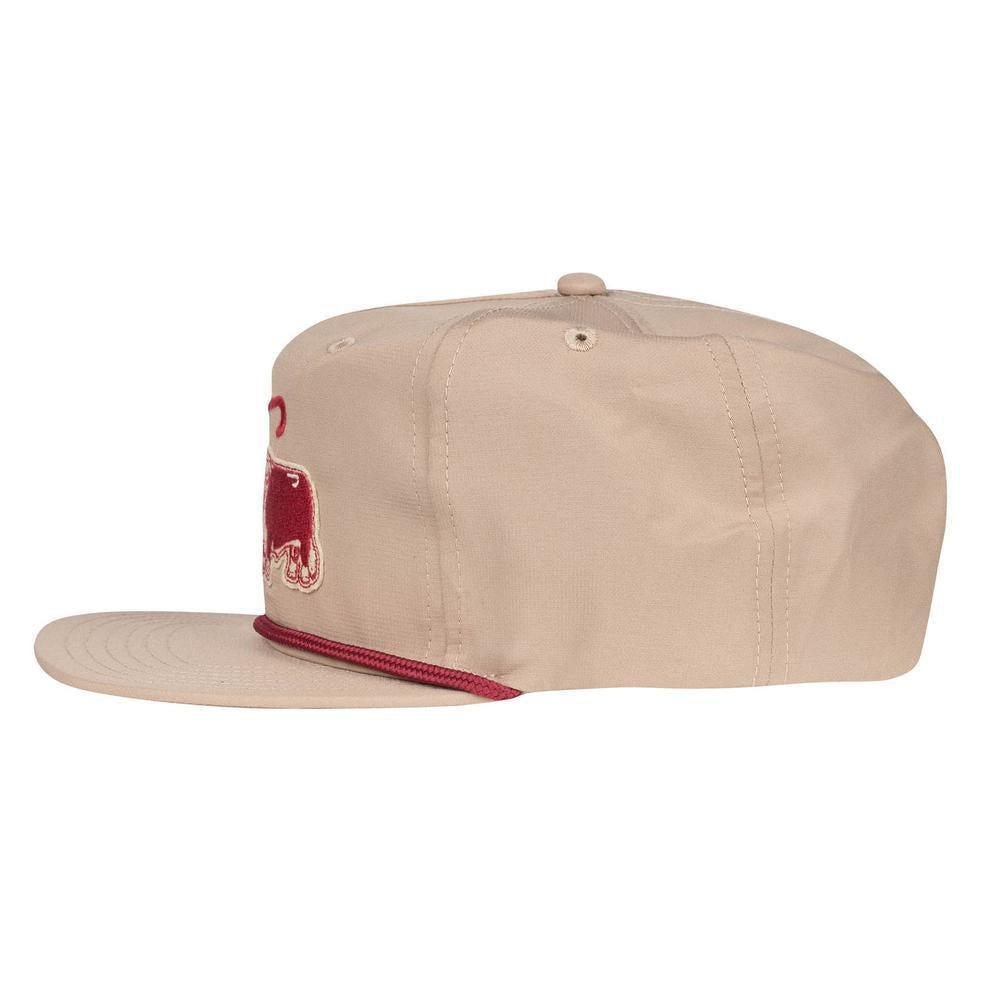 Lazy J Ranch Tan Red Premium Ranch Rope Trucker Hat-Lazy J Ranch Wear