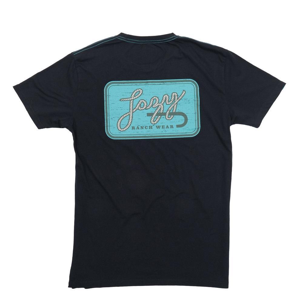 Lazy J Ranch Turquoise Breakaway Short Sleeve T-Shirt - Black-Lazy J Ranch Wear