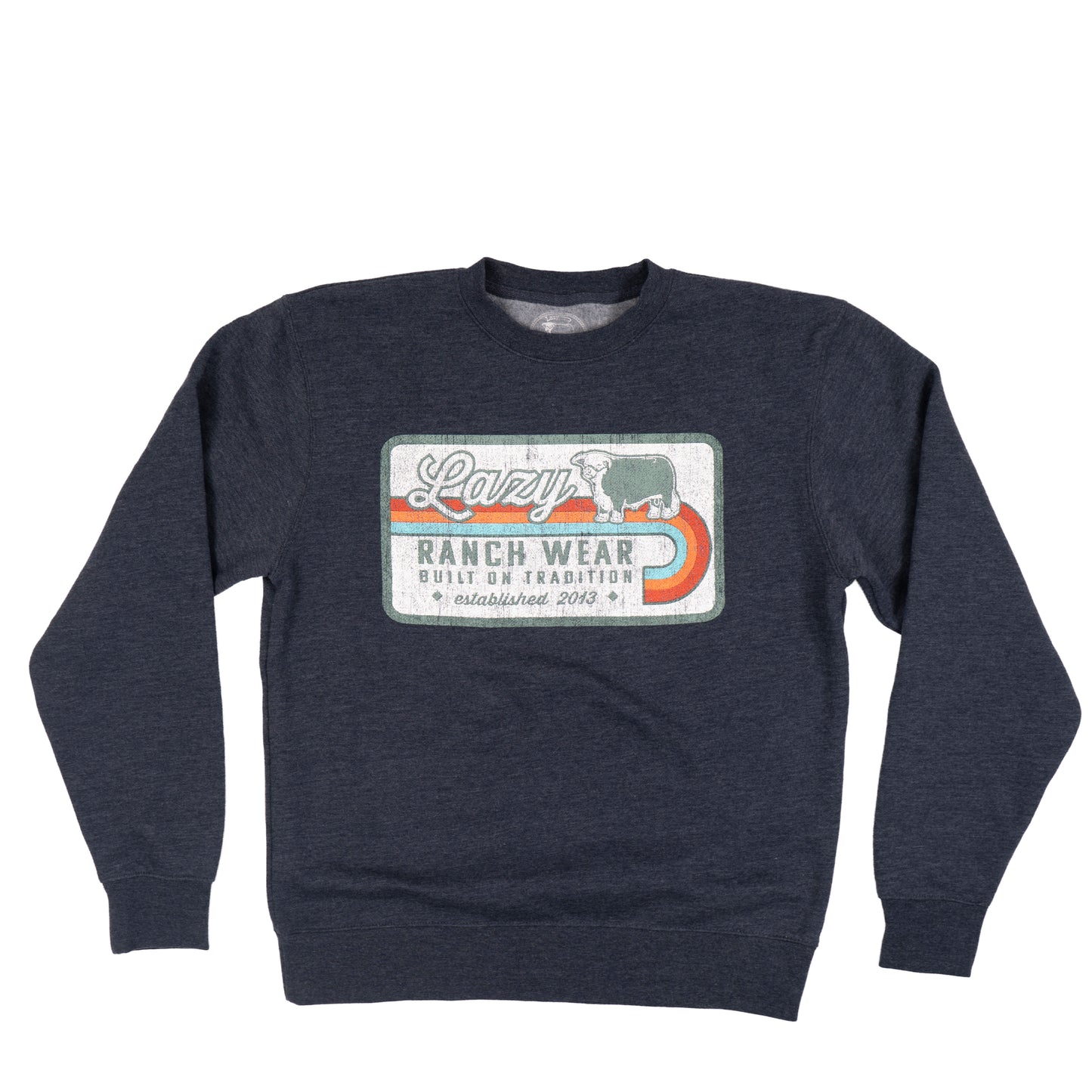 Lazy J Ranch Van Horn Long Sleeve Sweatshirt - Navy-Lazy J Ranch Wear
