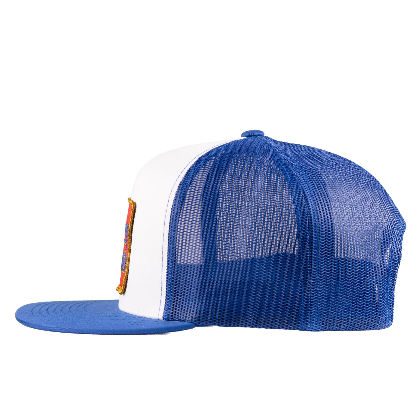 Lazy J Ranch White & Blue Texas Ranch Classic Five Panel Trucker Hat-Lazy J Ranch Wear