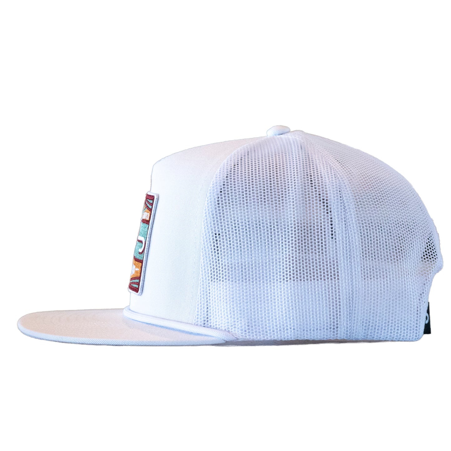 Lazy J Ranch White Maroon Smokeless Classic Rope Trucker Hat-Lazy J Ranch Wear