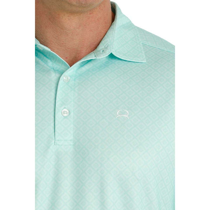 Cinch Men's ArenaFlex Polo Short Sleeve Shirt - Mint