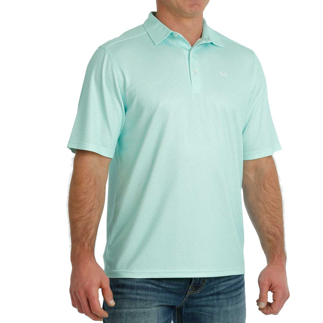 Cinch Men's ArenaFlex Polo Short Sleeve Shirt - Mint