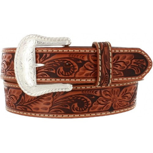 Tony Lama Floral Hand Tooled Belt - Lazy J Ranch Wear
