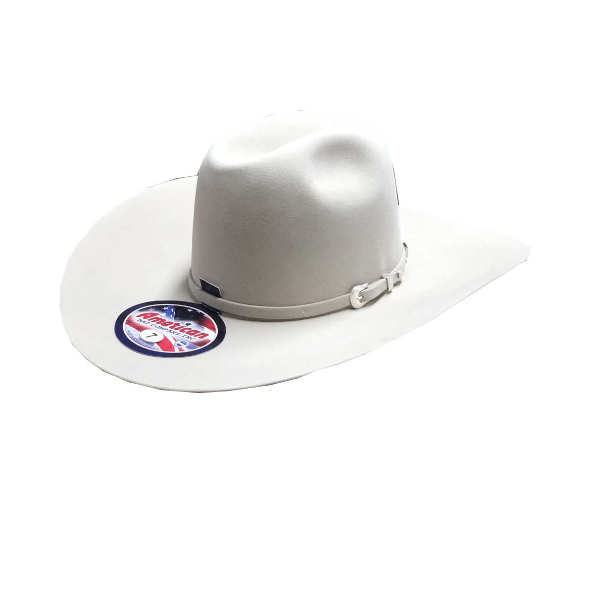 American Hat Co Felt 6X White 4 1/4 Brim 2 Cord band