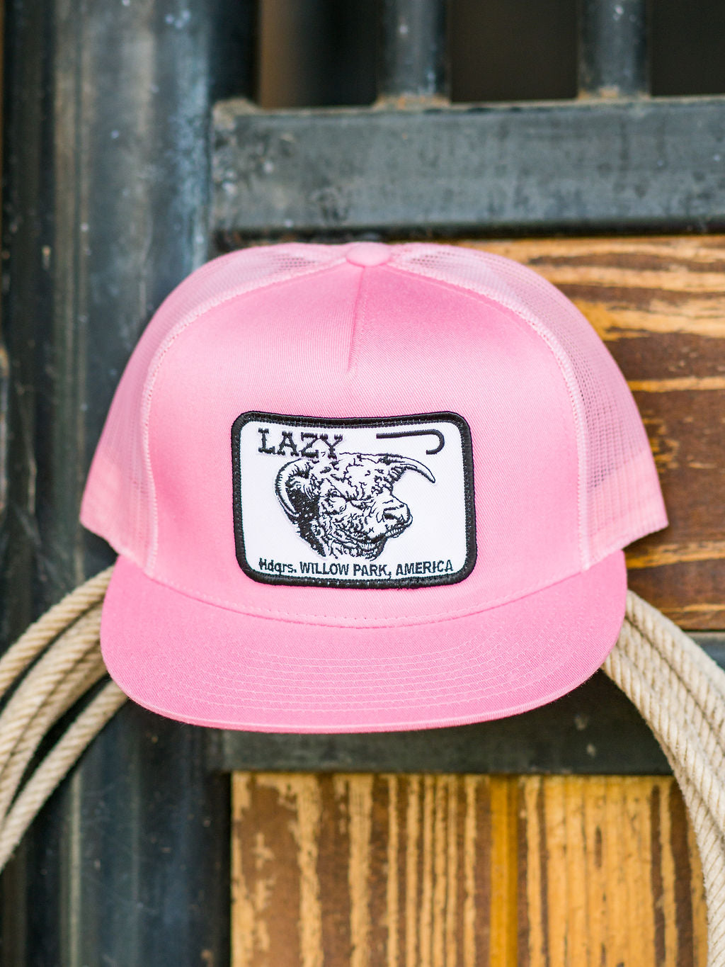 Lazy J Ranch Wear Pink & Pink 4" Cattle Headquarters Cap