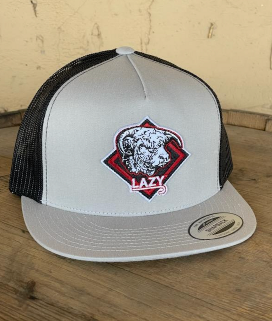 Lazy J Ranch Wear Silver & Black 4" Diamond Hereford Cap